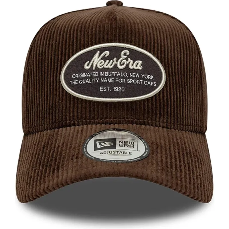 gorra-curva-marron-snapback-9forty-e-frame-patch-cord-de-new-era