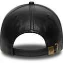 new-era-curved-brim-9forty-e-frame-img-leather-new-york-yankees-mlb-black-adjustable-cap
