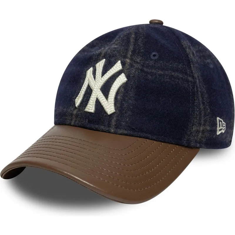 cap-zaoblena-multicolor-adjustable-strap-9twenty-img-loden-leather-new-york-yankees-mlb-new-era
