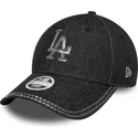 siltovka-zaoblena-cierna-nastavitelny-9forty-sequin-denim-los-angeles-dodgers-mlb-new-era