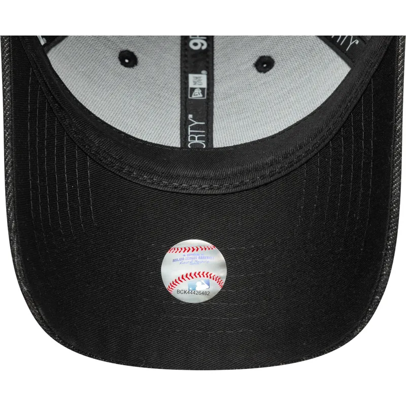 siltovka-zaoblena-cierna-nastavitelny-9forty-sequin-denim-los-angeles-dodgers-mlb-new-era