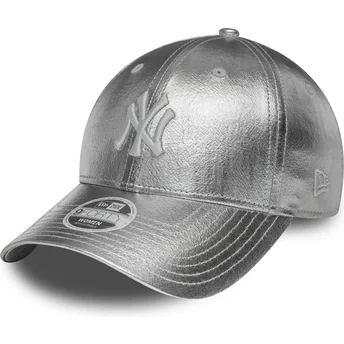Gorra curva plateada ajustable para mujer 9FORTY Metallic...