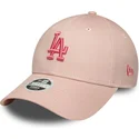 siltovka-zaoblena-ruzova-nastavitelny-9forty-league-essential-los-angeles-dodgers-mlb-new-era