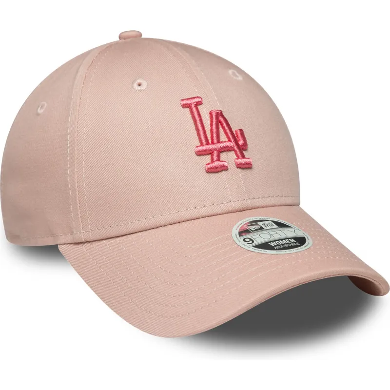 siltovka-zaoblena-ruzova-nastavitelny-9forty-league-essential-los-angeles-dodgers-mlb-new-era