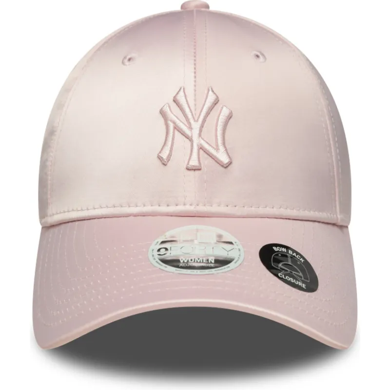 siltovka-zaoblena-ruzova-nastavitelny-9forty-satin-bow-back-new-york-yankees-mlb-new-era