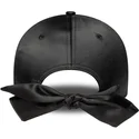 new-era-curved-brim-women-black-logo-9forty-satin-bow-back-new-york-yankees-mlb-black-adjustable-cap