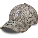 new-era-9forty-new-york-yankees-mlb-damen-verstellbare-graue-curve-kappe-snake