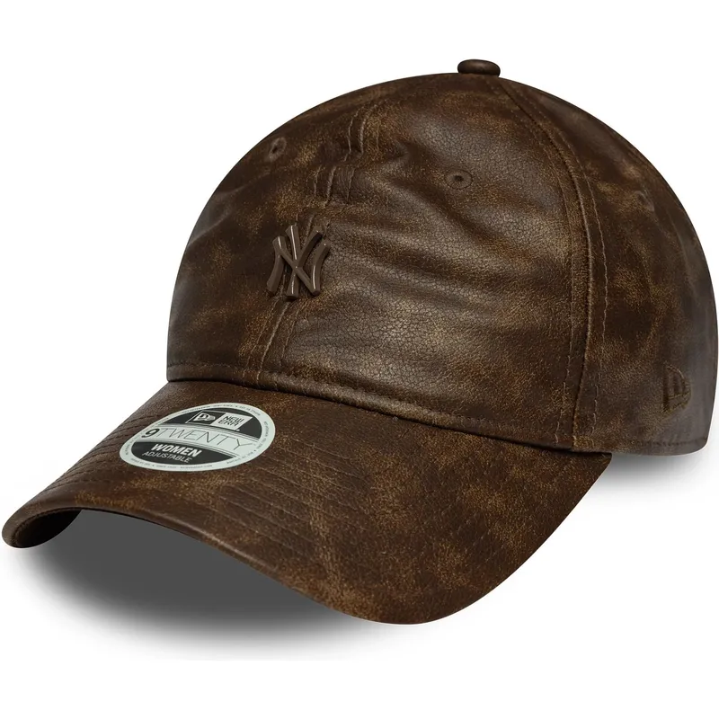 siltovka-zaoblena-hneda-nastavitelny-9twenty-worn-pu-new-york-yankees-mlb-new-era
