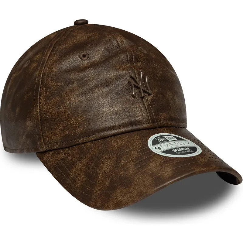 siltovka-zaoblena-hneda-nastavitelny-9twenty-worn-pu-new-york-yankees-mlb-new-era