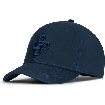 Marineblaue verstellbare Curved Cap mit marineblauen Logo Baseball Peach OBL055 von Oblack