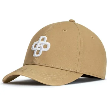 Gorra curva beige oscuro ajustable Baseball Peach OBL048 de Oblack