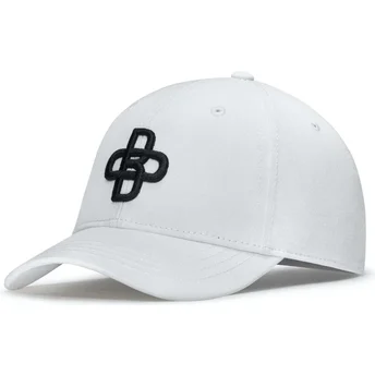 Oblack Curved Brim Baseball Peach OBL042 White Adjustable Cap