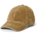 verstellbare-hellbraune-classic-sport-cord-kappe-von-polo-ralph-lauren