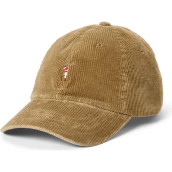 Gorra curva marrón claro ajustable Classic Sport Corduroy de Polo Ralph Lauren