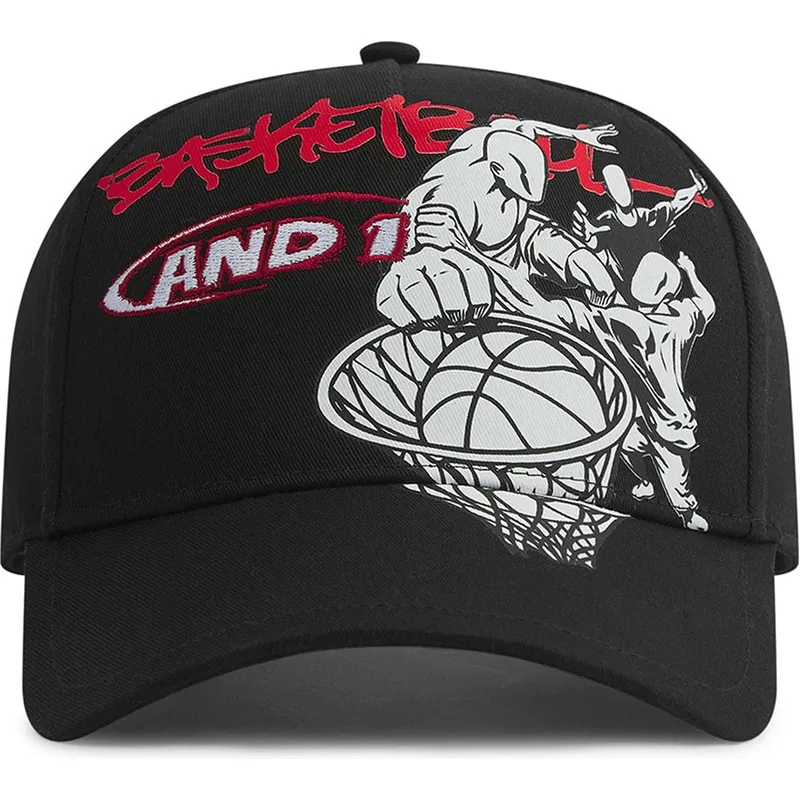 siltovka-zaoblena-cierna-snapback-dunk-graffiti-and1