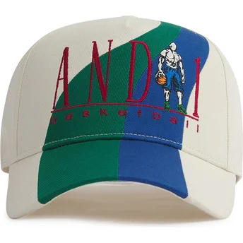 Šiltovky zaoblená béžová snapback Retro Colour Block AND1