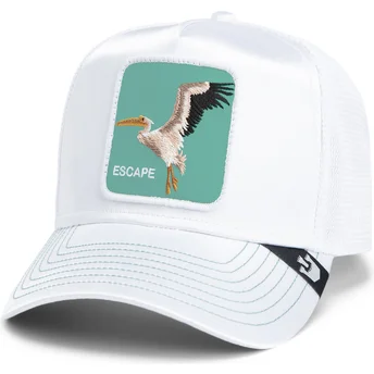 Cap zaoblená white snapback Goorin Bros. Pelican Bird Escape Not Into Yoga Great Escape The Farm White Hat The Farm de Goorin Bros.
