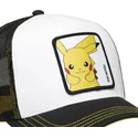 cap-zaoblena-black-snapback-pikachu-pokemon-capslab