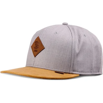 Šiltovka rovná sivá snapback Linen 2015 Djinns