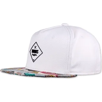 Šiltovka rovná biely snapback Rubber Aztek Djinns