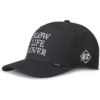 Schwarze verstellbare Curved Cap TrueFit Slow Life Lover von Djinns