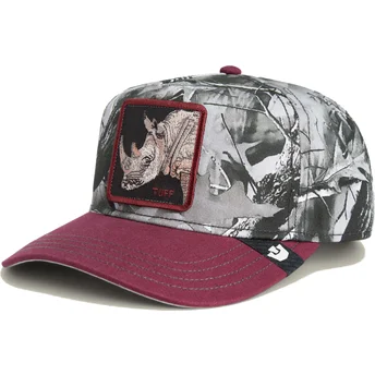 Šiltovka zaoblená červená snapback Tuff Camo Desaturated Camo The Farm Goorin Bros.