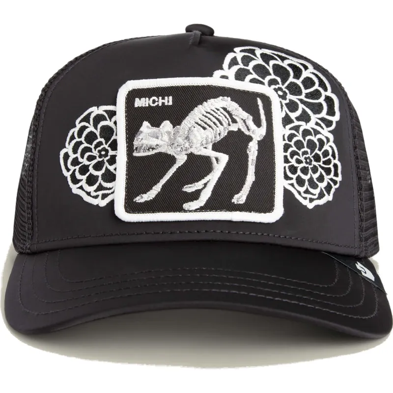 siltovka-zaoblena-cierna-snapback-dia-michi-dia-los-muertos-the-farm-goorin-bros