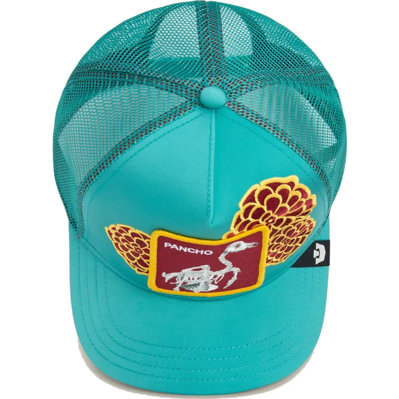 trucker-cap-blau-flamingo-dia-de-pancho-dia-de-los-muertos-the-farm-von-goorin-bros