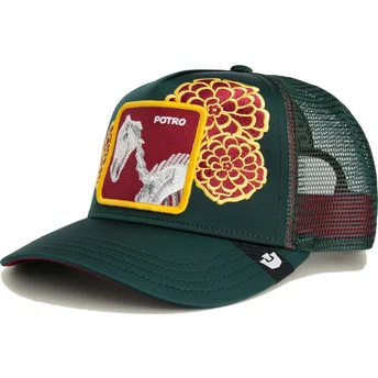 Cap zaoblená green snapback caballo Dia de Potro Dia Los Muertos The Farm The Farm de Goorin Bros.
