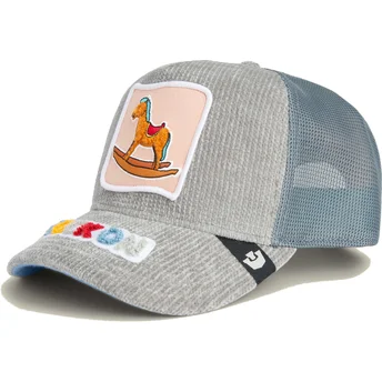 Šiltovky zaoblená kamionista sivá snapback caballo Rock On Hobby Horse Happy Thoughts The Farm The Farm de Goorin Bros.