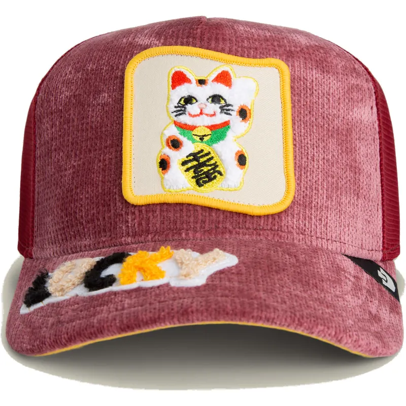 siltovky-zaoblena-kamionista-cervena-snapback-gato-lucky-maneki-neko-happy-thoughts-the-farm-the-farm-de-goorin-bros