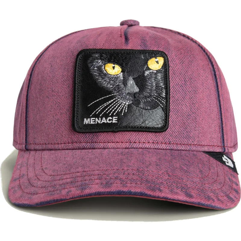 siltovky-zaoblena-cervena-snapback-denim-menace-rail-bird-the-showdown-the-farm-goorin-bros