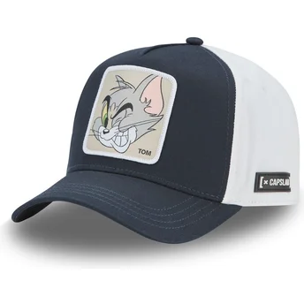 Dunkelblaue und weiße gebogene Snapback-Kappe Tom TAJ6 TOM Looney Tunes von Capslab