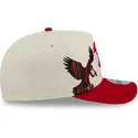 beige-und-rote-gebogene-snapback-kappe-9fifty-a-frame-precurved-hardwood-classics-der-atlanta-hawks-nba-von-new-era