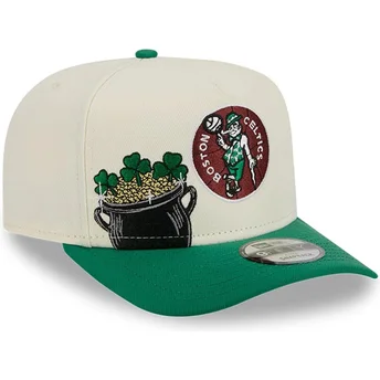 Šiltovka zaoblená zelená snapback 9FIFTY A Frame Precurved Hardwood Classics Boston Celtics NBA New Era