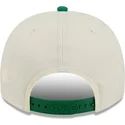 beige-und-grune-gebogene-snapback-kappe-9fifty-a-frame-precurved-hardwood-classics-der-boston-celtics-nba-von-new-era