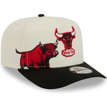Cap zaoblená black snapback 9FIFTY A Frame Precurved Hardwood Classics Chicago Bulls NBA New Era
