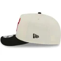 beige-und-schwarze-snapback-9fifty-a-frame-precurved-hardwood-classics-kappe-der-chicago-bulls-nba-von-new-era