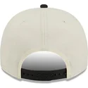 beige-und-schwarze-gebogene-snapback-kappe-9fifty-a-frame-precurved-hardwood-classics-der-chicago-bulls-nba-von-new-era