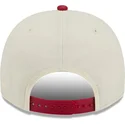 beige-und-rote-gebogene-snapback-kappe-9fifty-a-frame-precurved-hardwood-classics-der-denver-nuggets-nba-von-new-era