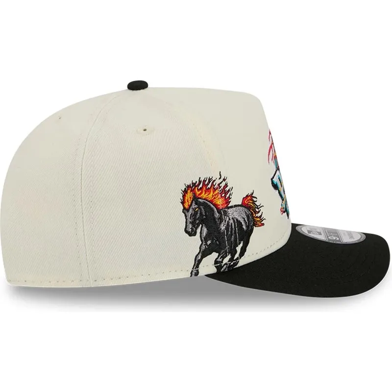 beige-und-schwarze-gebogene-snapback-kappe-9fifty-a-frame-precurved-hardwood-classics-der-detroit-pistons-nba-von-new-era