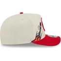 beige-und-rote-gebogene-snapback-kappe-9fifty-a-frame-precurved-hardwood-classics-der-houston-rockets-nba-von-new-era
