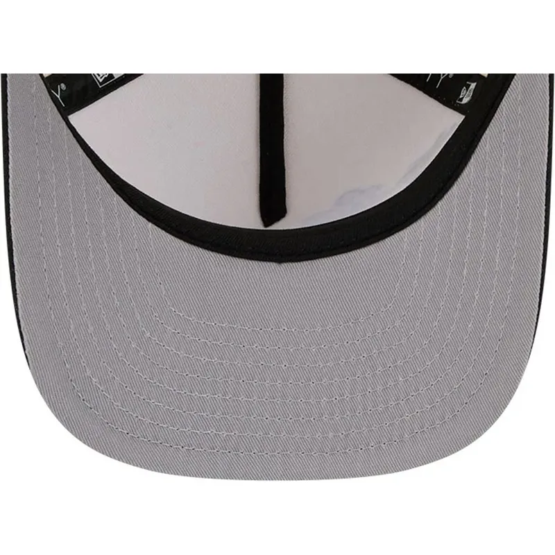 beige-und-schwarze-gebogene-snapback-kappe-9fifty-a-frame-precurved-hardwood-classics-der-los-angeles-lakers-nba-von-new-era