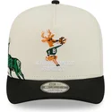 beige-und-schwarze-gebogene-snapback-kappe-9fifty-a-frame-precurved-hardwood-classics-der-milwaukee-bucks-nba-von-new-era