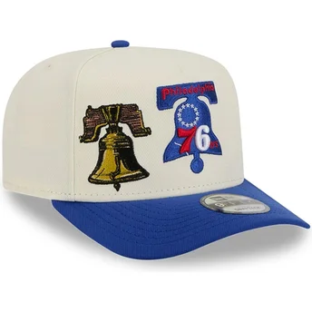 Šiltovka zaoblená modrá snapback 9FIFTY A Frame Precurved Hardwood Classics Philadelphia 76ers NBA New Era