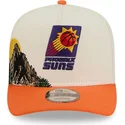 beige-und-orange-gebogene-snapback-kappe-9fifty-a-frame-precurved-hardwood-classics-der-phoenix-suns-nba-von-new-era