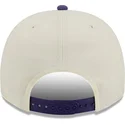 beige-violette-snapback-kappe-9fifty-a-frame-precurved-hardwood-classics-der-utah-jazz-nba-von-new-era