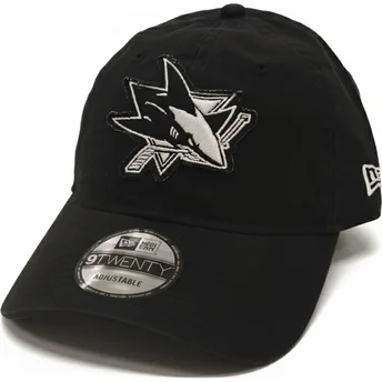 Ρυθμιζόμενο καπέλο με καμπύλη μαύρο 9TWENTY Stamp των San Jose Sharks NHL από την New Era