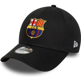 Cap zaoblená black snapback pre deti 9FORTY ajustable FC Barcelona LALIGA New Era