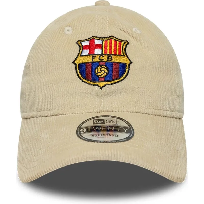 siltovka-zaoblena-bezova-snapback-9twenty-ajustable-fc-barcelona-laliga-new-era